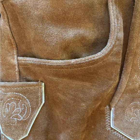 Brown Suede Lederhosen with Suspenders - Picture 4 of 9